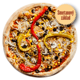 Pizza základ Zeleninový mix - smetanová